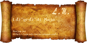 Légrádi Maja névjegykártya